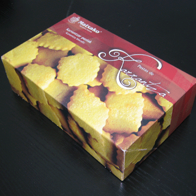 Pastas de mantequilla en caja